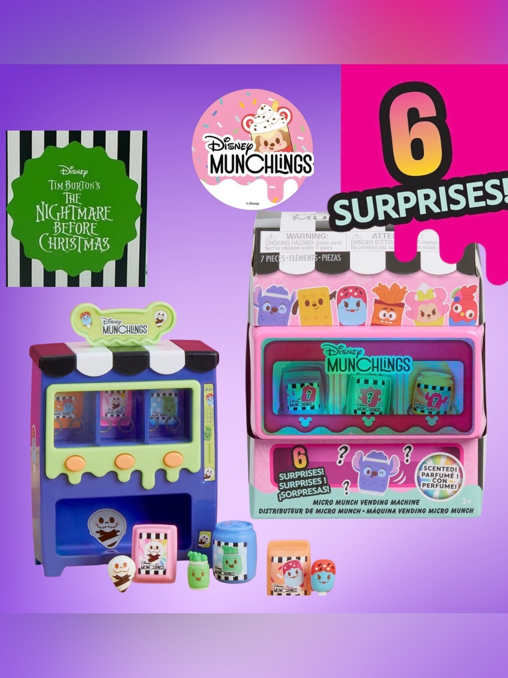 Disney Munchlings Micro Munch Vending Machine- NBC